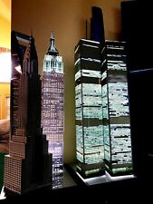 WORLD TRADE CENTER TWIN TOWERS ver 2 MODEL 9/11 lighted lamp translight prints picture