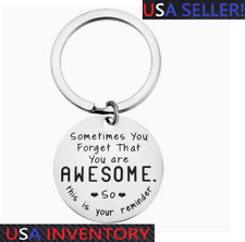 Sometimes You Forget That You Are Awesome Keychain, Round key chain picture