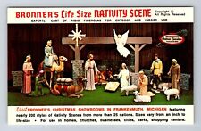 Frankenmuth MI-Michigan, Bronner's Life Size Nativity Scene, Vintage Postcard picture