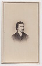 ANTIQUE CDV C. 1860s G.B. HALL HANDSOME MAN WITH MUSTACHE LITTLE FALLS NEW YORK picture