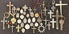 LOT OF 43 Mixed Vintage Christian Catholic Religious Medals Medallions Pendants picture