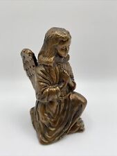 Vintage Bronze Praying Angel Figurine Signed Mitchell 5in” 3lb RARE NUMBERED picture