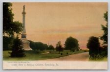 Gettysburg PA View In National Cemetery 1904 Rotograph Civil War Postcard R24 picture