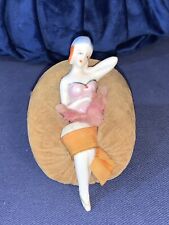 Antique Bisque Lady Reclining BATHING BEAUTY Pin Cushion Germany picture