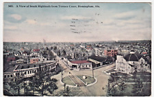View of South Highlands from Terrace CT~Birmingham Alabama Vintage AL Postcard picture