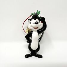 Vtg 1996 Rare HTF Looney TunesChristmas Holiday Ornament Pepe LePew Skunk picture