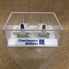 Continental Airlines Airplane Plane Salt Pepper Shakers Plastic Original Box picture
