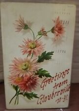  Gloversville New York Glitter  Greetings From Postcard Used & Stamped 1907 picture