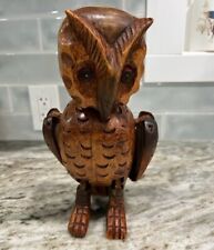 Vintage Wooden Articulating Owl Moving Wings, Legs And Neck picture