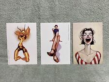 1990’s Michiko Stehrenberger Postcard Punk Girl Vintage Lot of 3 Max Racks picture