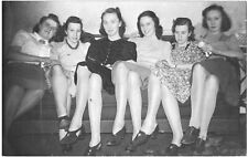 SIX BEAUTIFUL GIRLS ON COUCH,1940'S.VTG 8