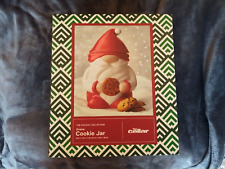 Santa's Helper Red Gnome Holiday Cookie Jar Earthenware Brand New Never Used picture