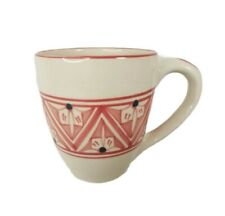 Le Souk Ceramique Tunisia Nejma Red Hand Paint Mediterranean Coffee Tea Mug HTF picture