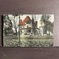Early view of Lee Stone Castle Mansion Dowagiac Michigan MI Postcard 1909 post picture