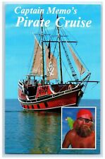 c1950's Captain Memo's Pirate Ship Cruise Clearwater Beach Florida FL Postcard picture