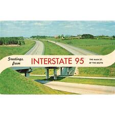 1976 Interstate 95 Greetings Banner Postcard 2R3-184 picture