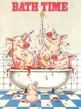 Comic Mike Sherrard Postcard Dirty Pigs at 