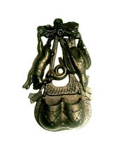 Antique Cast Iron Fireplace Figural Match Holder Safe 2 Well Rabbit Bird Horn picture