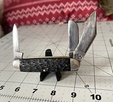 VINTAGE PAL CUTLERY Co Cattle Folding 3 Blade Pocket Knife - C502 picture