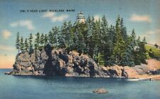 Postcard ME Rockland Maine Owls Head Light Linen Unposted Vintage PC H3504 picture