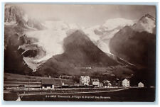 c1960's Chamonix Village and Glacier Des Bossons France RPPC Photo Postcard picture