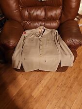 Vintage 1957 US Army Officer Military Tan Khaki Service Coat Marlow White picture