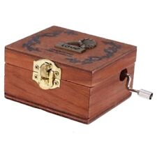 Exquisite Retro Wooden Musical Box Hand Crank Melody Castle in the7691 picture