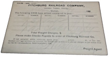 MAY 1896 FITCHBURG RAILROAD FREIGHT DELIVERY POST CARD FITCHBURG MASSACHUSETTS picture