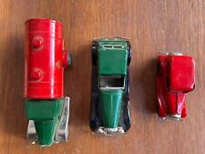 x3 vintage London England toys vehicles cars trucks Tri Ang Triang Minic wind up picture