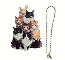 2D Acrylic Cute Cat Themed Hanging Ornament Pendant For Car Or Xmas Kitty Love picture