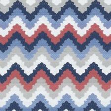 Duralee Wavy Zig Zag Chevron Upholstery Fabric- Mindy / Blue 2.75 yds DU15764-5 picture