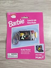 Barbie Lunch Kit Keychain 1999 Basic Fun Mattel 7280 Mini Board Game VTG picture