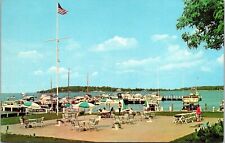 Coecles Harbor Shelter Island Long Island New York Boats Harbor Chrome Postcard picture
