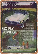 METAL SIGN - 1977 MG Midget Go Fly a Midget Vintage Ad picture