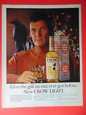 1972 New CROW Light Whiskey art print ad picture