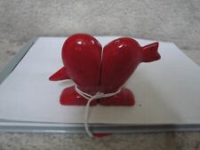 Vintage Cupid Red Hearts With Arrow Salt & Pepper Shakers MINT  picture