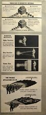 Vintage Magazine Illustration 1951 Radiation Radioactivity Military Risks Combat picture
