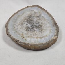 Vintage Polished Agate Geode Slice Crystal Display Slab Stone Beautiful 0.5 lbs picture