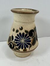 Vintage Mexican Folk Art Pottery Sandstone Flower Vase 4” Inch Tall Early KE? picture