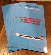 Embraer ERJ-140 Safety Card New Old Stock Set Of 10 For Collectors or Resellers  picture