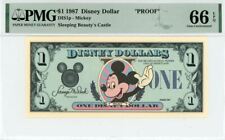 1987 $1 Disney Dollar Mickey PROOF PMG 66 EPQ (DIS1p) picture