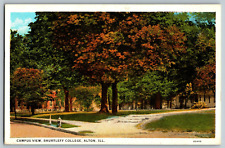 Alton, Illinois - Campus View, Shurtleff College -  Vintage Postcards - Unposted picture