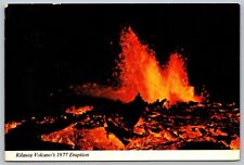 Kilauea Volcano's 1977 Eruption Hawaii HI Posted Vintage Chrome Postcard E26 picture