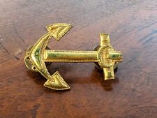 VINTAGE OLD Militaria - Metal USN Anchor Badge Lapel Pin Vanguard 154 picture