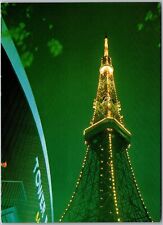 Postcard: Tokyo Tower Illuminated - Captivating Twilight View A78 picture