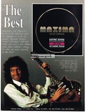 1991 Maxima Guitar Strings Brian May Queen Vintage Ad  picture