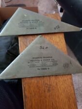 Lot 2 Keuffel & Esser Triangle Xylonite  1855-8 & 1856-G Vintage Drafting picture