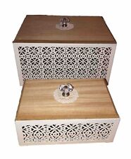 Beautiful Lace Metal And Wood Chic Trinket Jewelry Anything Vanity Boxes ￼ picture