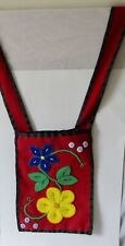 Cree/Ojibwe floral beaded Shoulder Bag; smaller style: by Paul St John, Mohawk picture