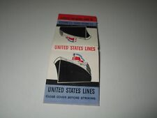 SS United States & SS America-United States Lines-Vintage Matchcover picture